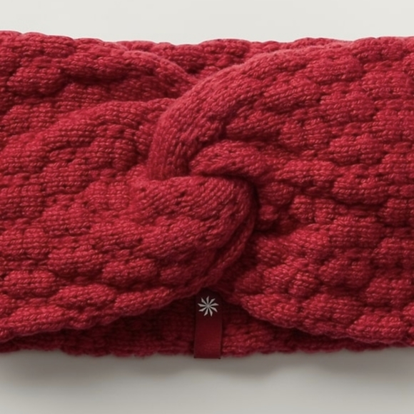 🌸 Athleta Cozy Does it Headband in Clover Berry Red NWT - Picture 3 of 11